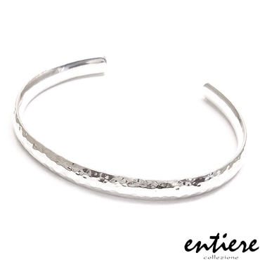 entiere アンティエーレ バングル 甲丸 槌目 ハンマード シルバー925 レディース