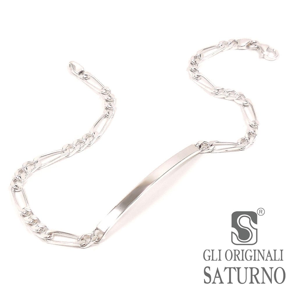 SATURNO サツルノ アンクレット シルバー925 フィガロチェーン 名入れ 刻印 約26cm メンズ レディース