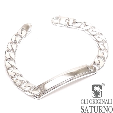 SATURNO サツルノ ブレスレット プレート付き キヘイチェーン 20.5cm シルバー925 メンズ