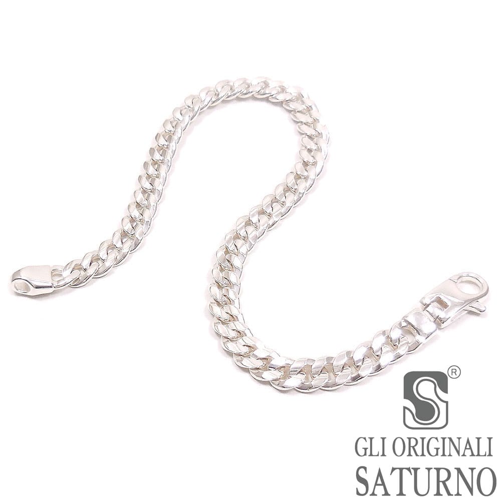 SATURNO サツルノ ブレスレット シルバー925 丸型キヘイチェーン メンズ 18cm 5mm幅