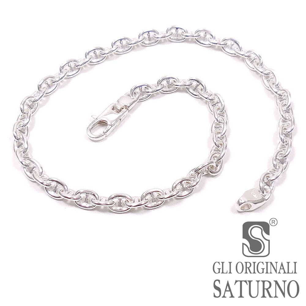 SATURNO サツルノ アンクレット シルバー925 マリンチェーン 約26cm メンズ レディース