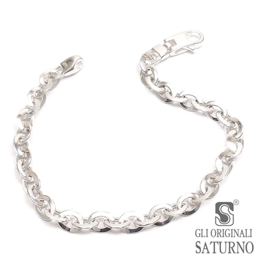 SATURNO サツルノ ブレスレット 平アズキチェーン 18cm シルバー925 メンズ レディース