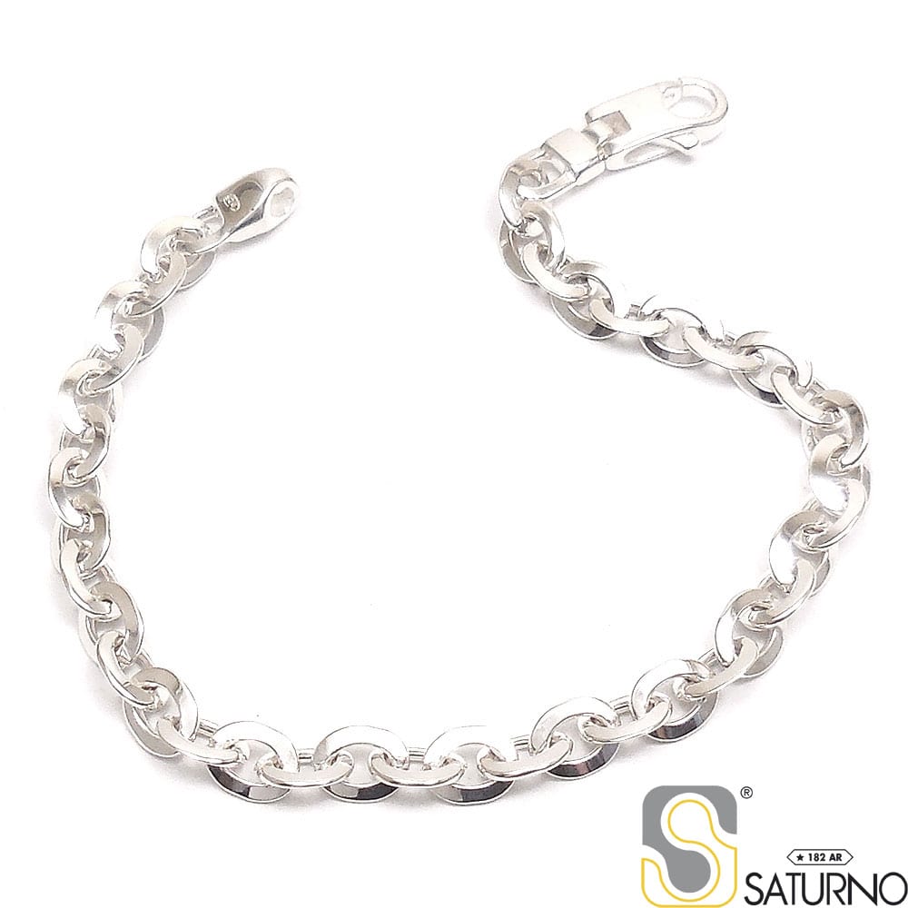 SATURNO サツルノ ブレスレット 平アズキチェーン 19.5cm シルバー925 メンズ レディース