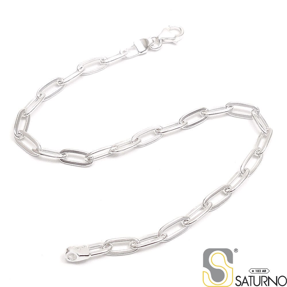 SATURNO サツルノ ブレスレット 長アズキチェーン 19cm 3.5mm シルバー925  レディース メンズ