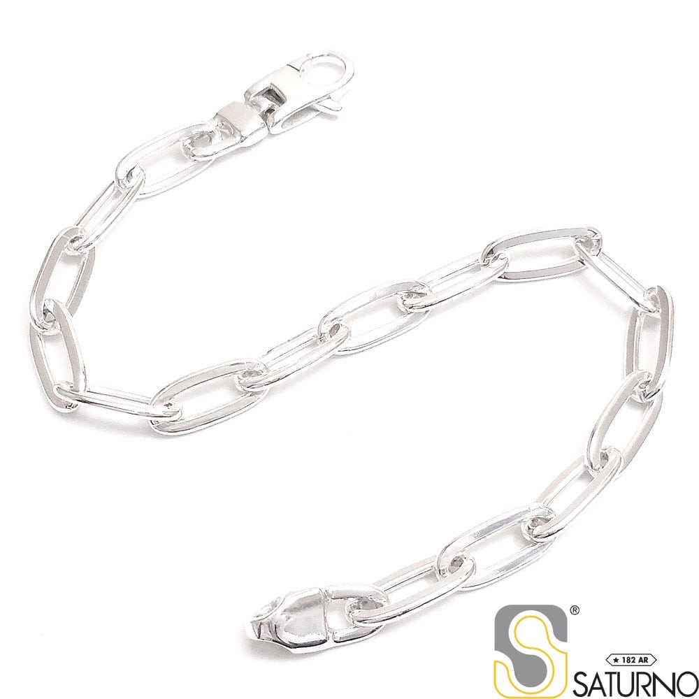 SATURNO サツルノ ブレスレット 長アズキチェーン 19.5cm 5.5mm シルバー925  レディース メンズ