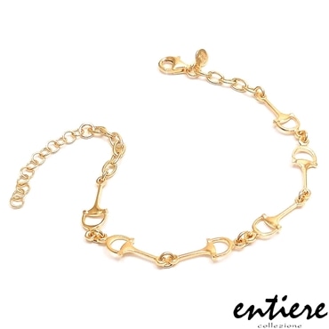 entiere アンティエーレ ブレスレット 16+3cm ハミ・ビットチェーン シルバー925 18金メッキ レディース メンズ ジェンダーレス