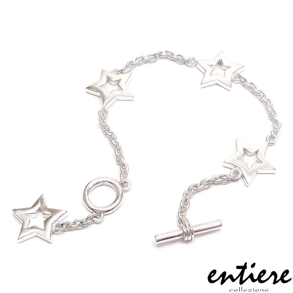 entiere アンティエーレ ブレスレット スター 星 マンテル Tバータイプ シルバー925  レディース