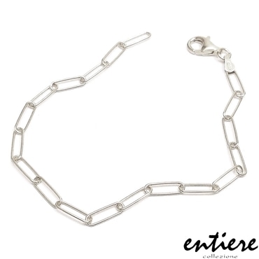 entiere アンティエーレ ブレスレット クリップチェーン 19cm シルバー925 ロジウムメッキ レディース