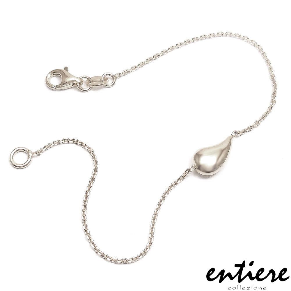 entiere アンティエーレ ブレスレット ティアドロップ 18cm シルバー925 ロジウムメッキ