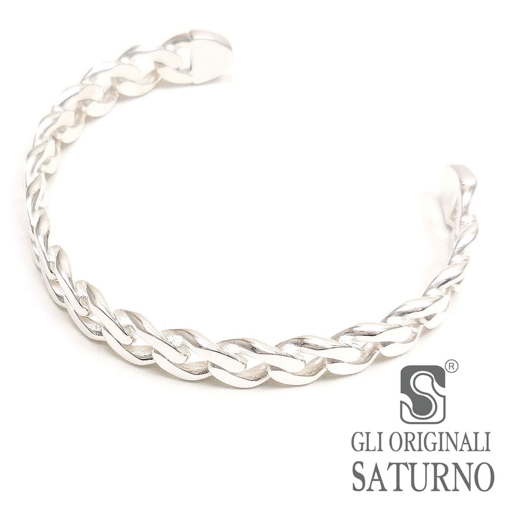 SATURNO サツルノ バングル シルバー925 丸喜平タイプ イタリア製 メンズ
