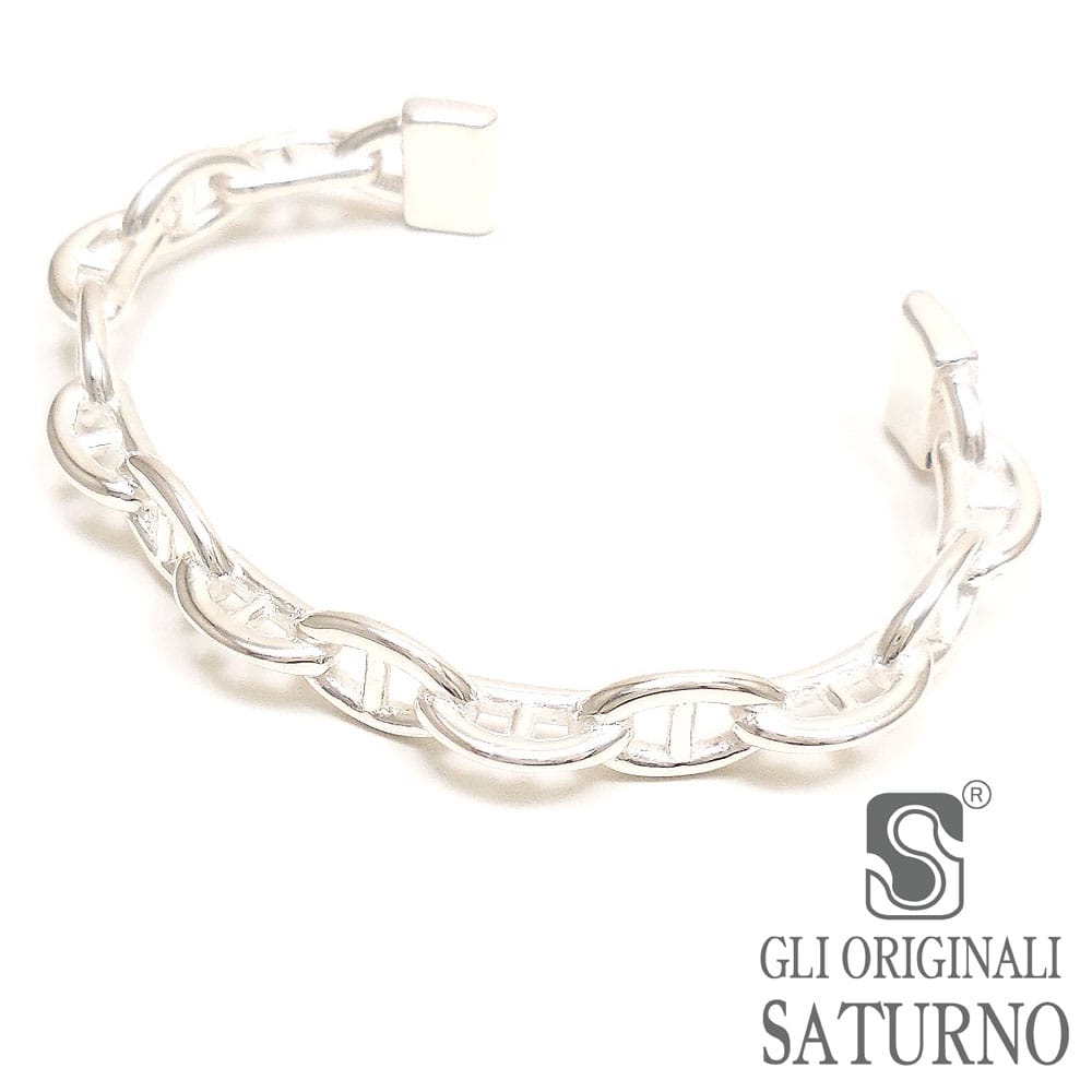 SATURNO サツルノ バングル シルバー925 マリンチェーンタイプ イタリア製 メンズ