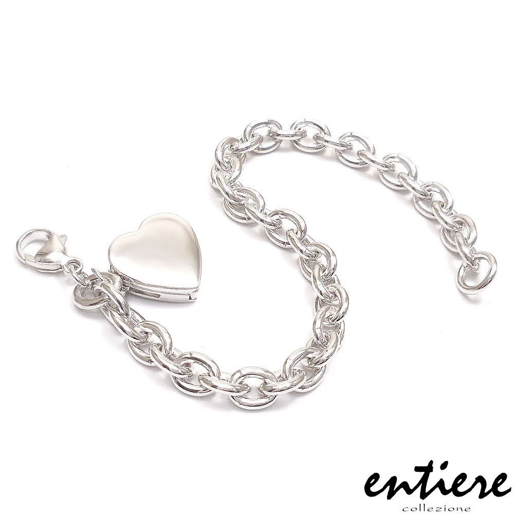 entiere アンティエーレ ブレスレット ハートチャーム 18cm シルバー925  レディース