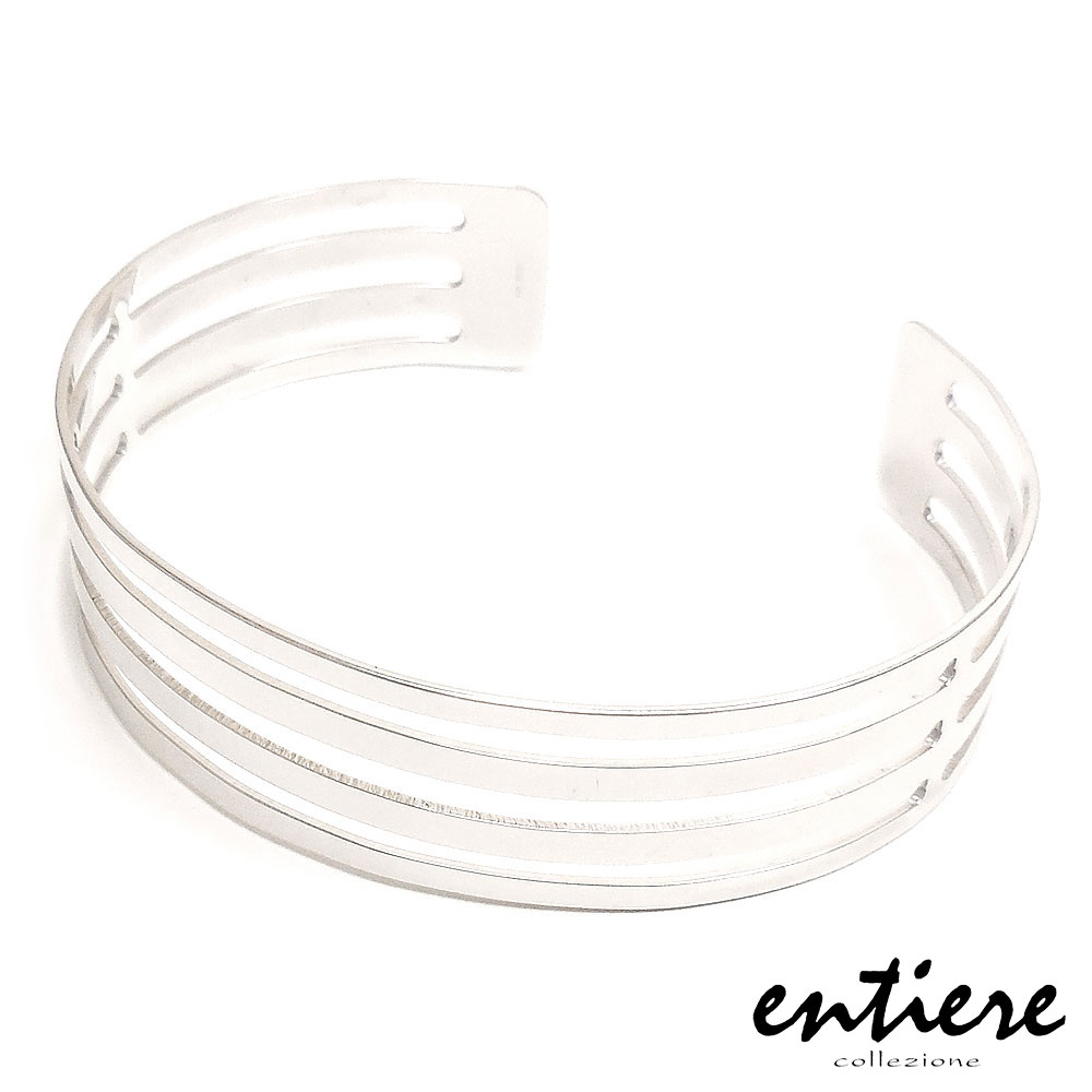 entiere アンティエーレ バングル レディース シルバー925 ロジウムコーティング スリット