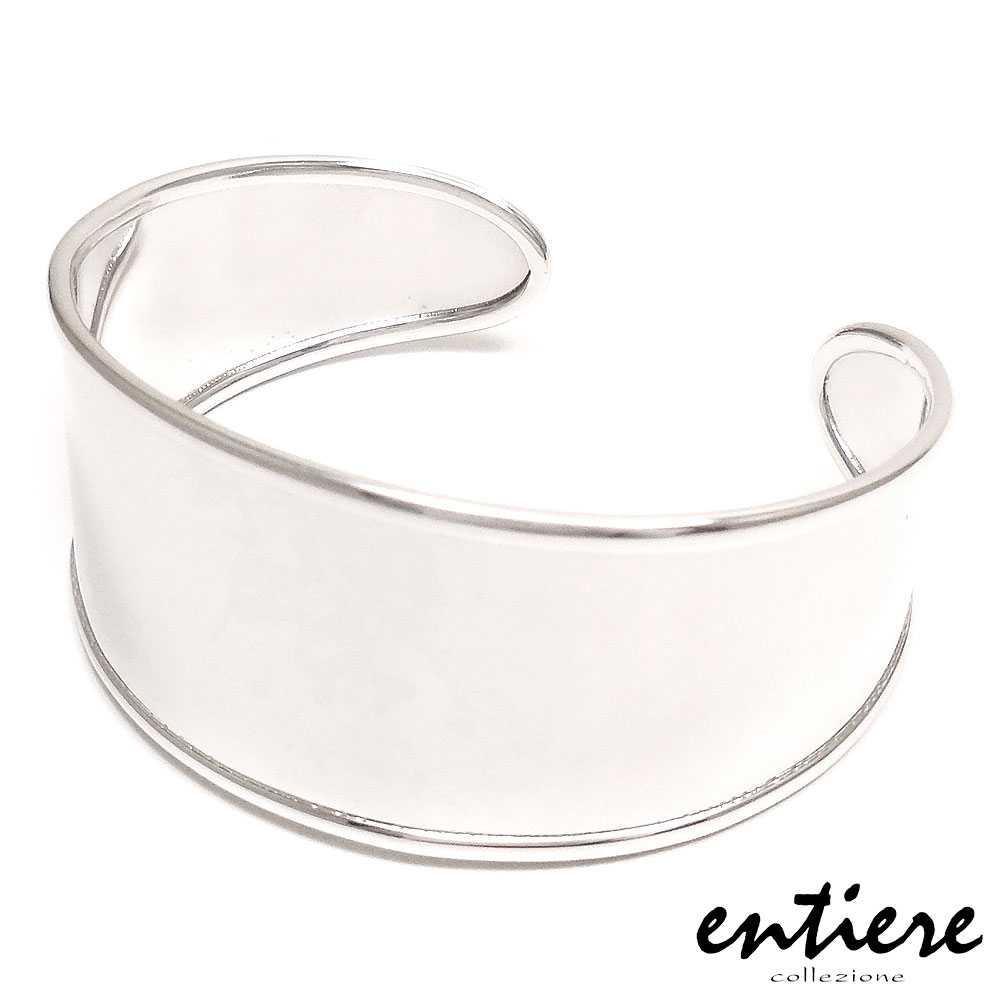 entiere アンティエーレ バングル レディース シルバー925 ロジウムコーティング エッジライン