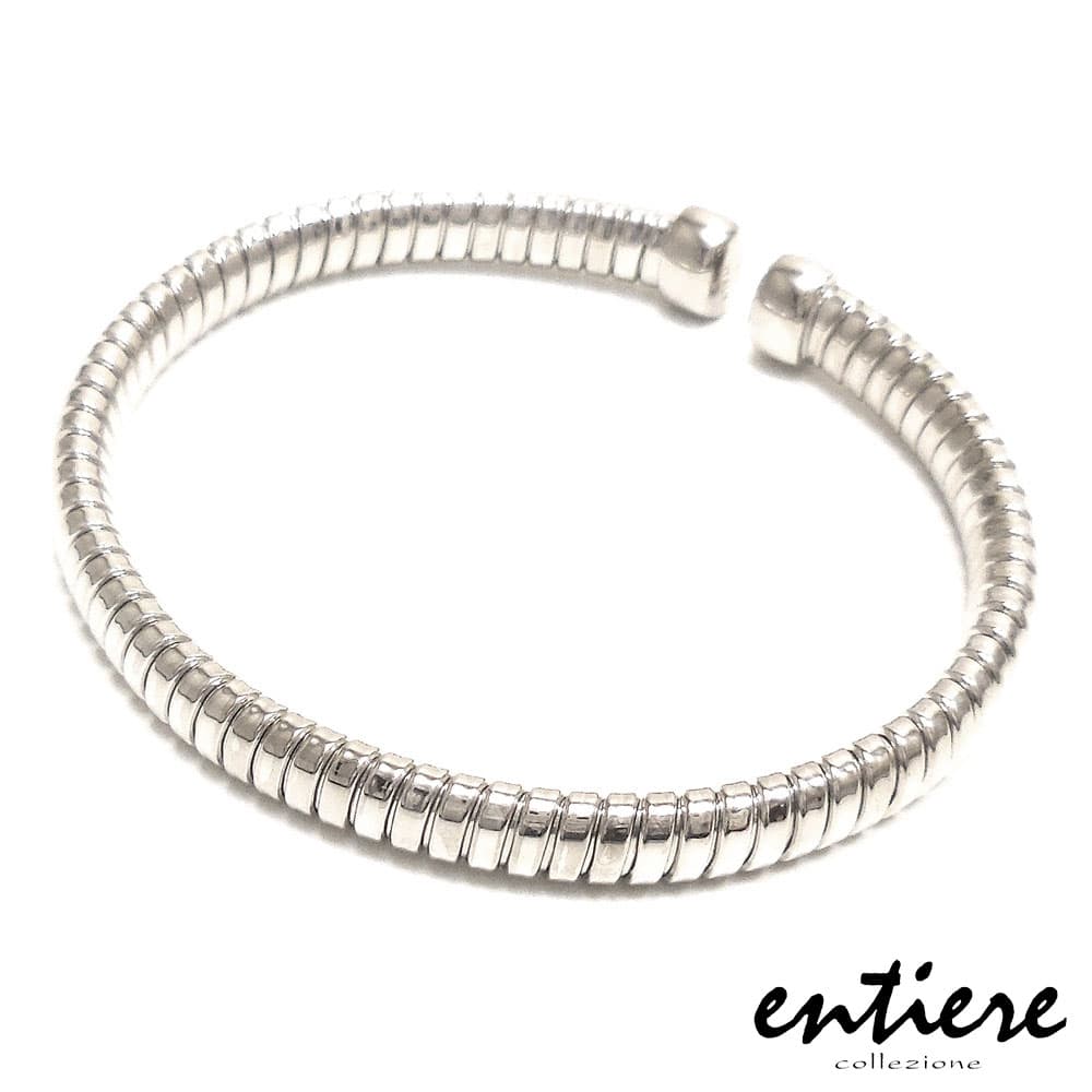 entiere アンティエーレ バングル レディース シルバー925 ロジウムコーティング スネーク