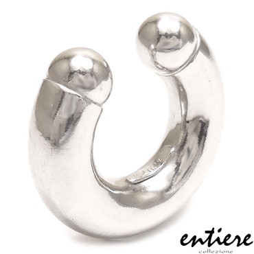 entiere アンティエーレ イヤーカフ イヤカフ サークル 大きめ 中空 シルバー925 ロジウムメッキ レディース メンズ ジェンダーレス