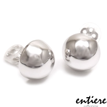 entiere アンティエーレ イヤリング イヤークリップ ハーフボール シルバー925 ロジウムメッキ レディース