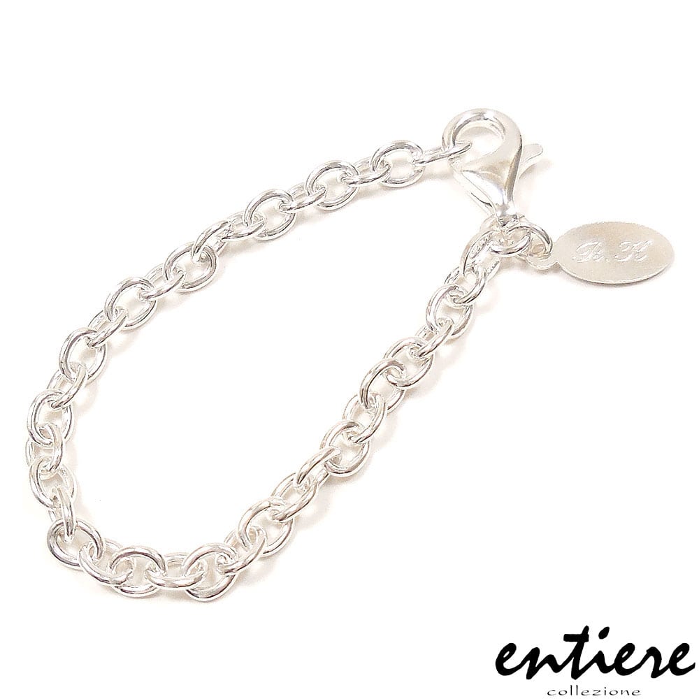 entiere アンティエーレ チェーン シルバー925 キーホルダー・バッグチャーム用 13cm イニシャル刻印