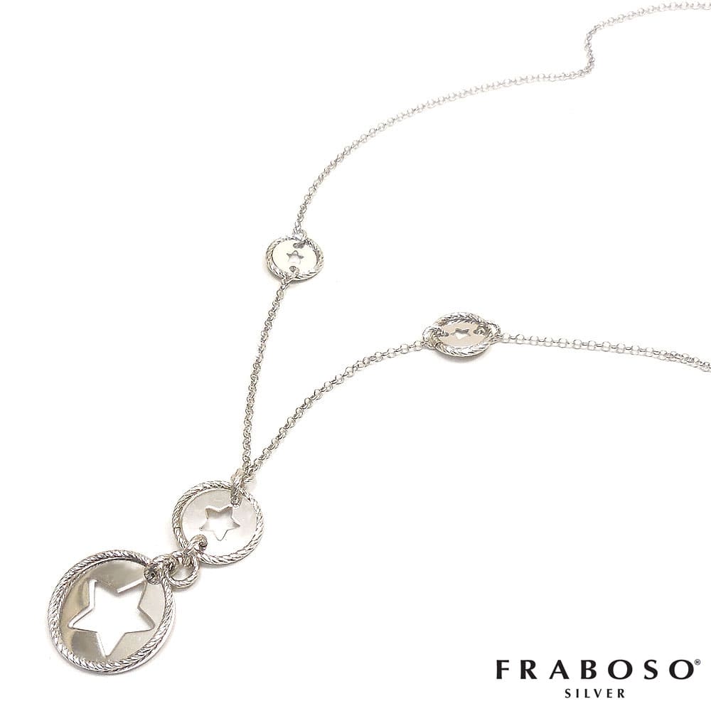 FRABOSO フラボッソ ペンダント ネックレス サークルスター シルバー925 ロジウムメッキ レディース