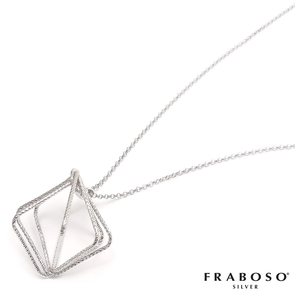 FRABOSO フラボッソ ペンダント ネックレス オクタゴンデザイン シルバー925 ロジウムメッキ レディース