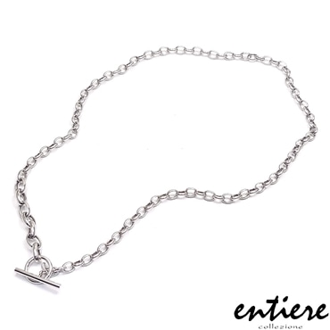 entiere アンティエーレ ネックレス マンテル Tバー 50cm シルバー925 ロジウムメッキ レディース