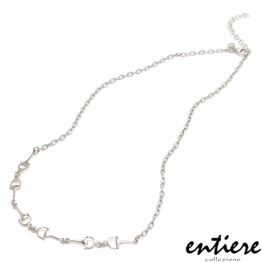 entiere アンティエーレ ネックレス 40+5cm ハミ・ビットチェーン シルバー925 ロジウムメッキ レディース