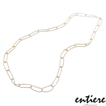 entiere アンティエーレ ロングネックレス ソフトチェーン 83cm シルバー925 18金メッキ レディース