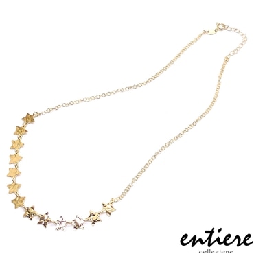 entiere アンティエーレ ネックレス 38＋4cm 星 スター シルバー925 18金メッキ レディース
