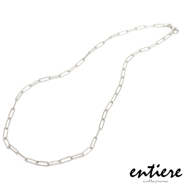entiere アンティエーレ ネックレス クリップチェーン 45cm シルバー925 ロジウムメッキ レディース