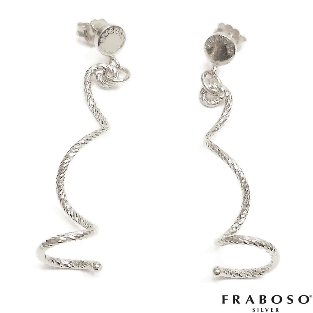 FRABOSO フラボッソ ピアス 両耳用 ストリームライン シルバー925 ロジウムメッキ