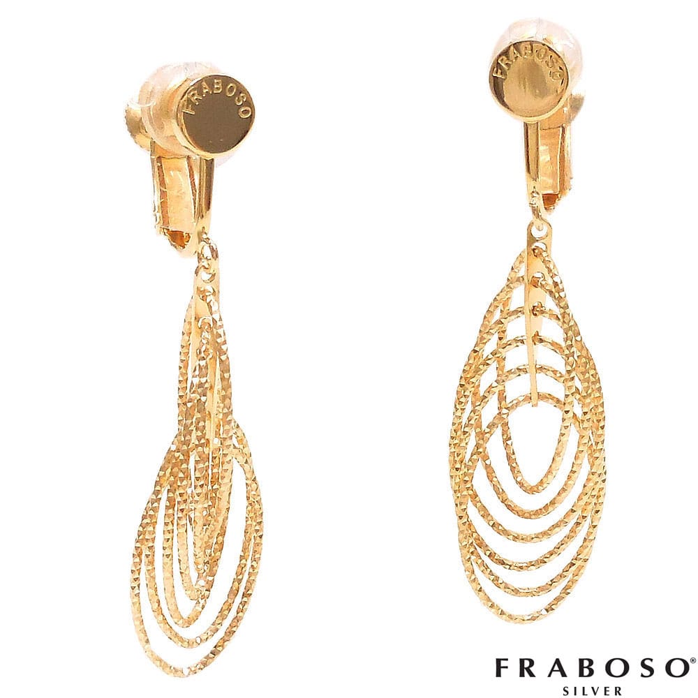 FRABOSO フラボッソ イヤリング スパイラル・オーバル シルバー925 18金メッキ レディース