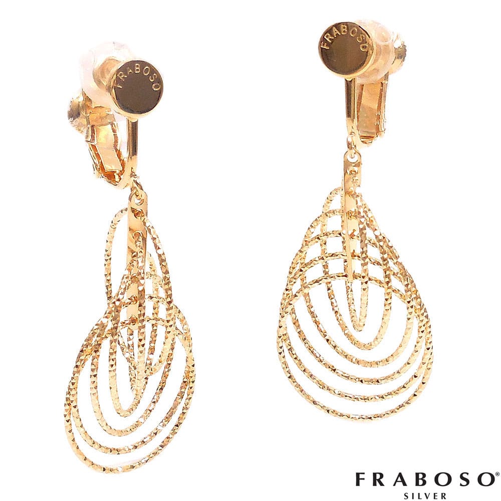 FRABOSO フラボッソ イヤリング スパイラル・ラウンド シルバー925 18金メッキ レディース
