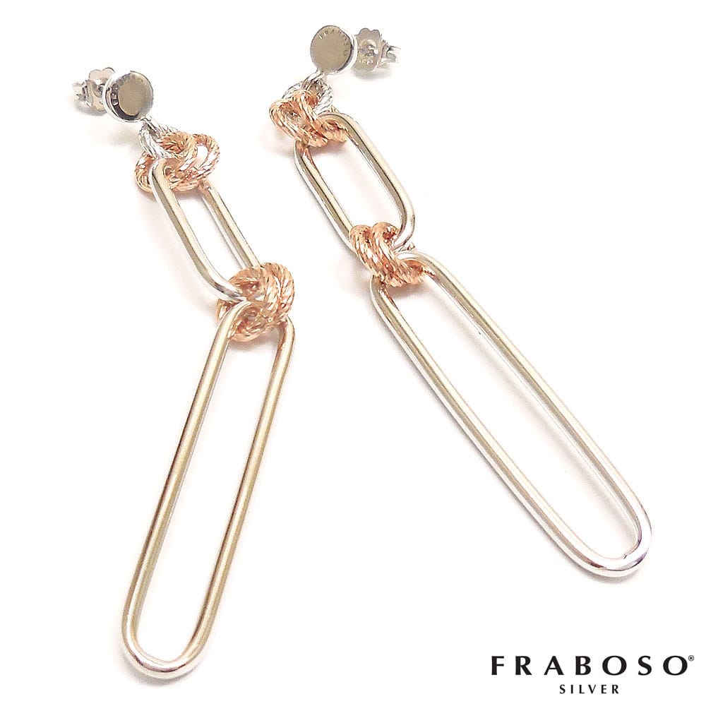 FRABOSO フラボッソ ピアス 両耳用 クリップデザイン シルバー925 ロジウム・ピンクゴールドメッキ