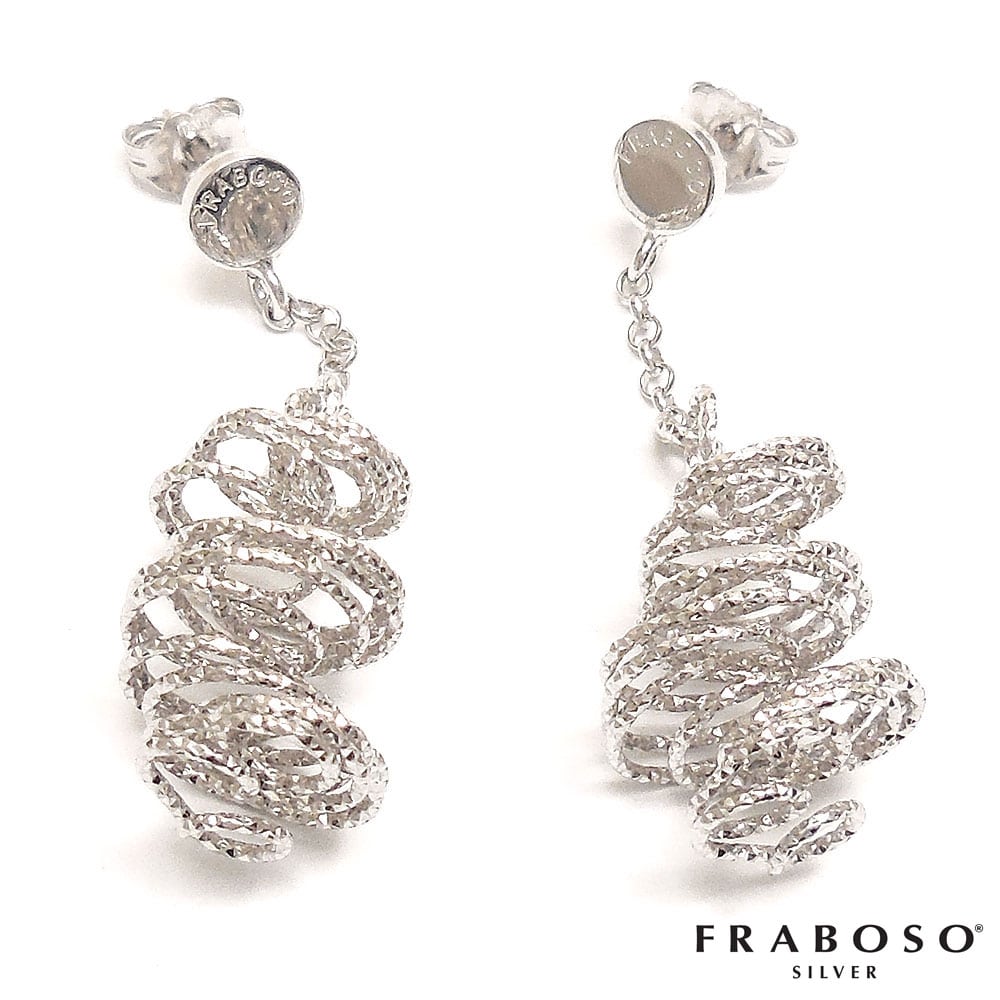 FRABOSO フラボッソ ピアス 両耳用 サイクロンデザイン シルバー925 ロジウメッキ