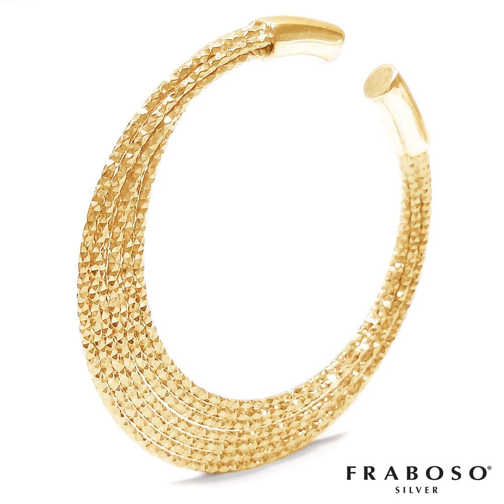 FRABOSO フラボッソ イヤーカフ イヤカフ グリッターサークル Lサイズ シルバー925 K18メッキ レディース