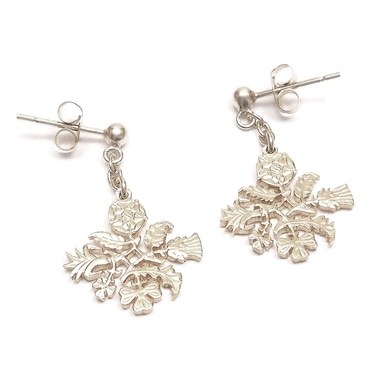 ピアス 6ペンスコイン カットアウト  シルバーカラー レディース