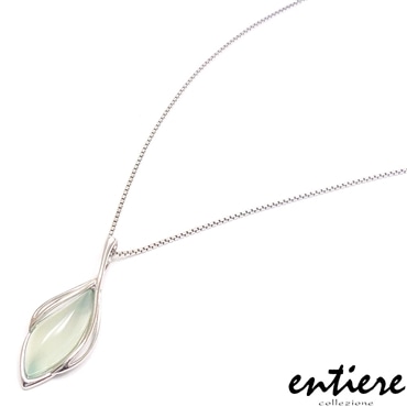 entiere アンティエーレ ペンダント ネックレス カルセドニー ミント シルバー925 ロジウムメッキ レディース