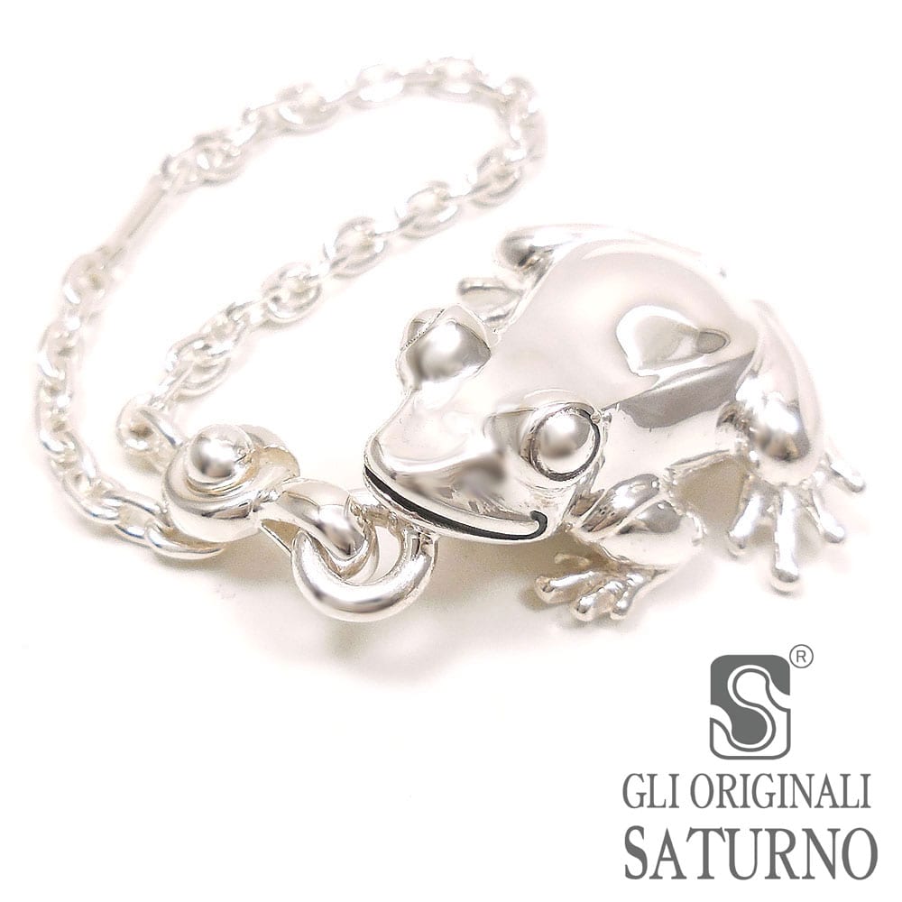 SATURNO サツルノ キーホルダー シルバー925 カエル イタリア製