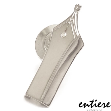 entiere アンティエーレ ピンブローチ ラペルピン 万年筆 ペン先 シルバー925 ロジウムメッキ メンズ レディース