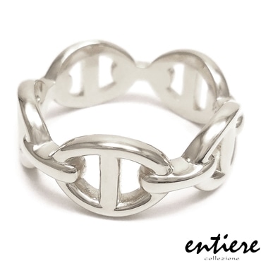 entiere アンティエーレ リング 指輪 マリンチェーンデザイン 17号 シルバー925 ロジウムメッキ レディース メンズ