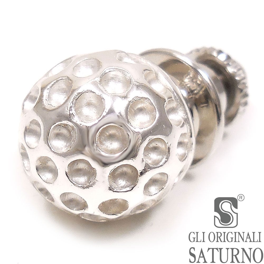 SATURNO サツルノ ピンブローチ ラペルピン ゴルフボール シルバー925 イタリア製 メンズ レディース