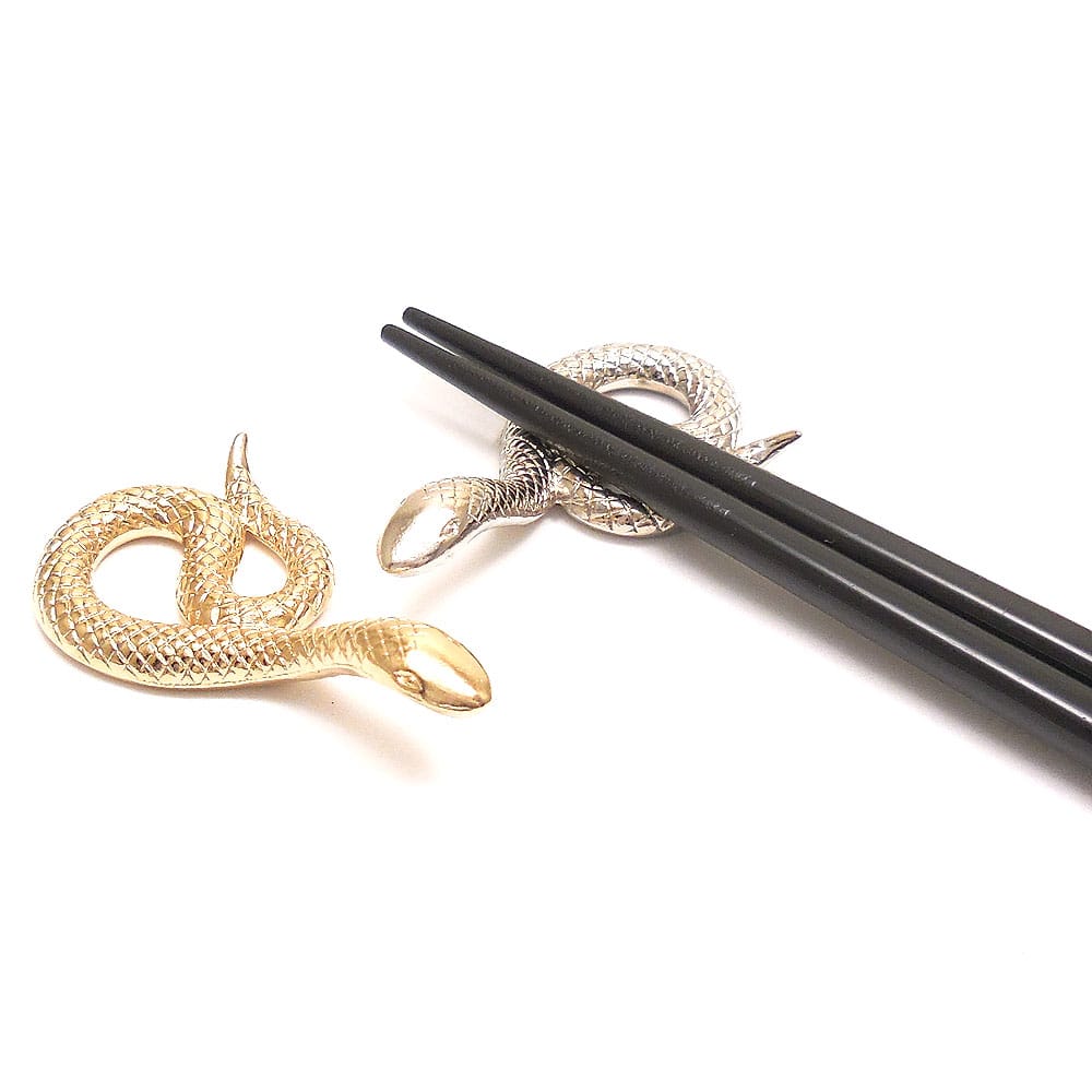 干支の箸置き 巳 蛇 へび 金銀セット ポチ袋付き