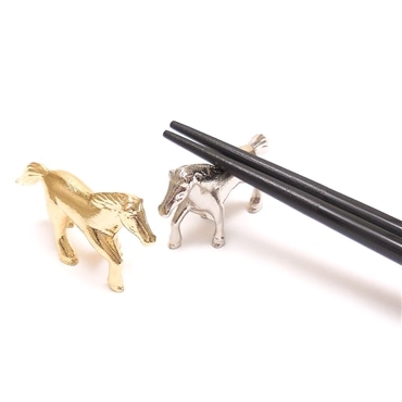 干支の箸置き 午 馬 うま 金銀セット ポチ袋付き