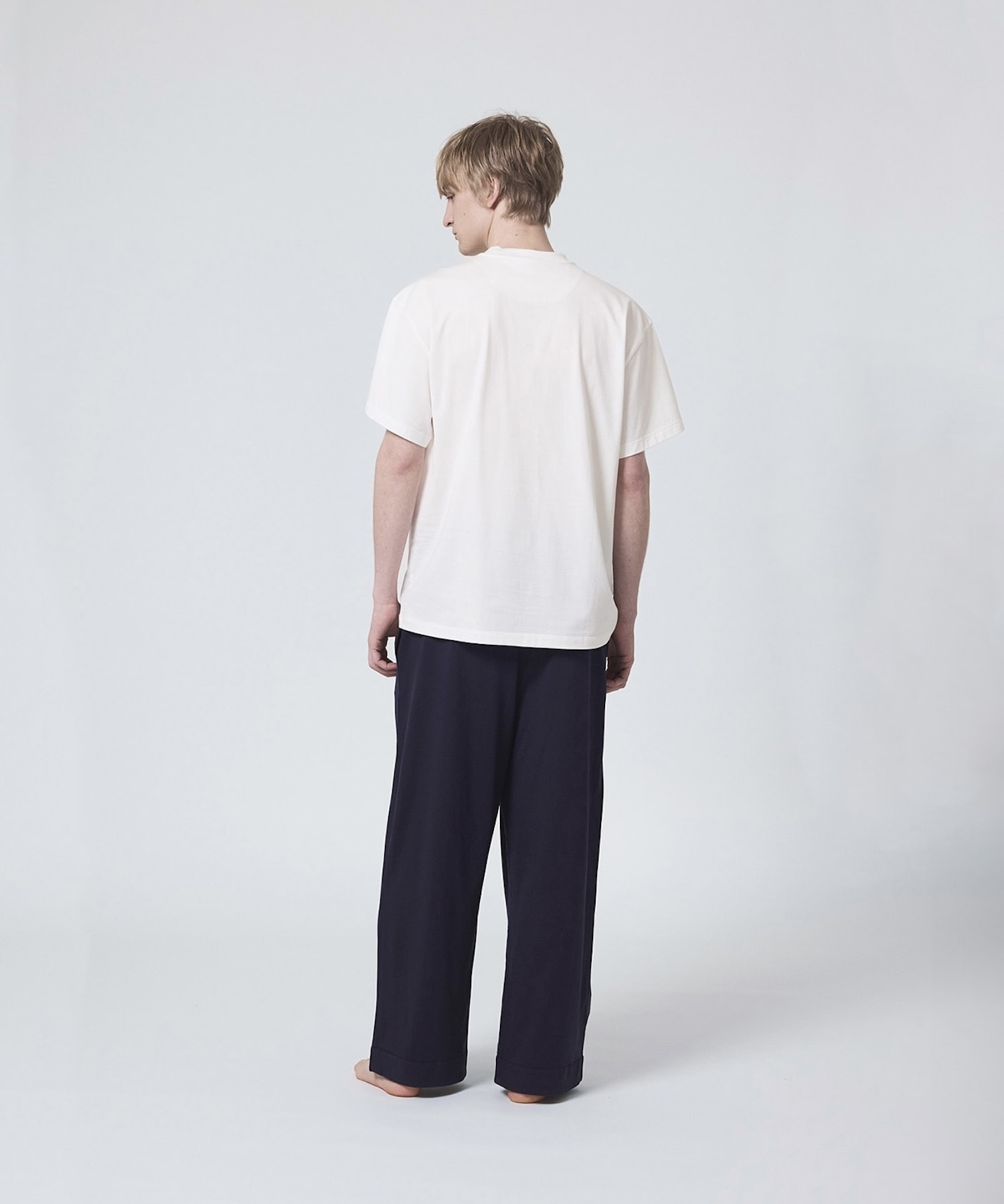 【メンズ】シルクコットンTシャツ ホワイト ホワイト M