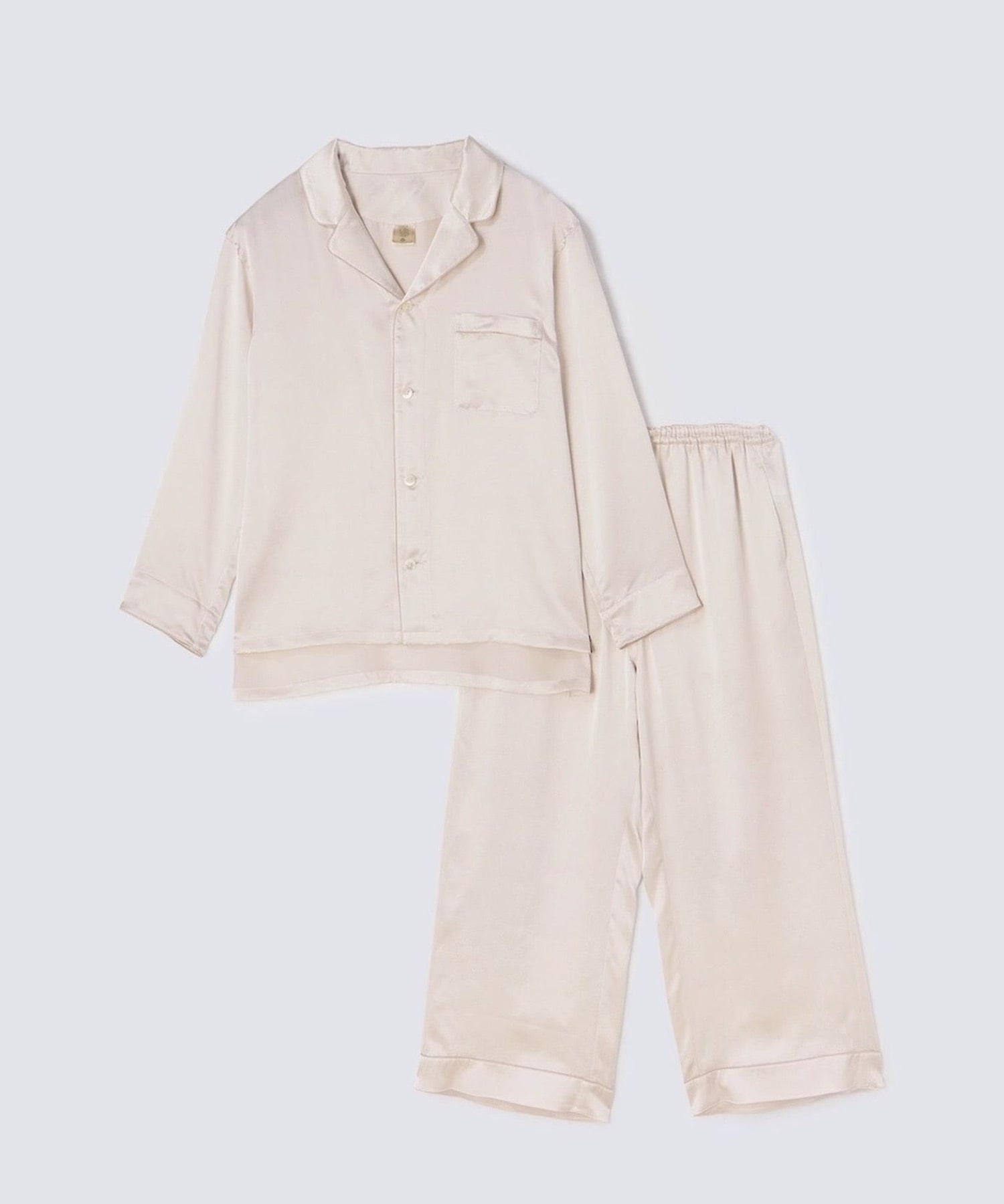 シルクパジャマ パールホワイト パールホワイト M