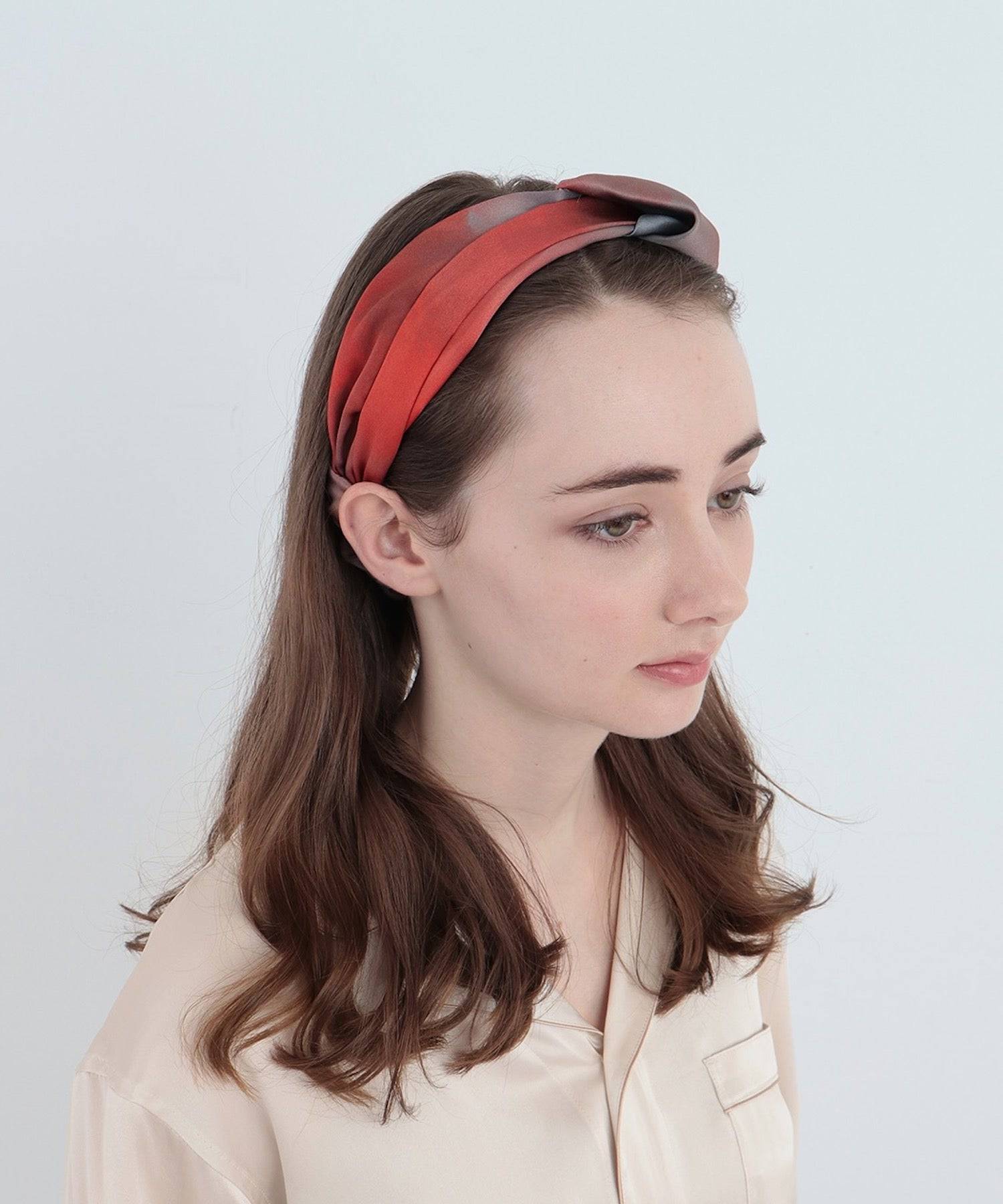 ウォータカラーシルクヘアバンド イブニンググロウ イブニンググロウ