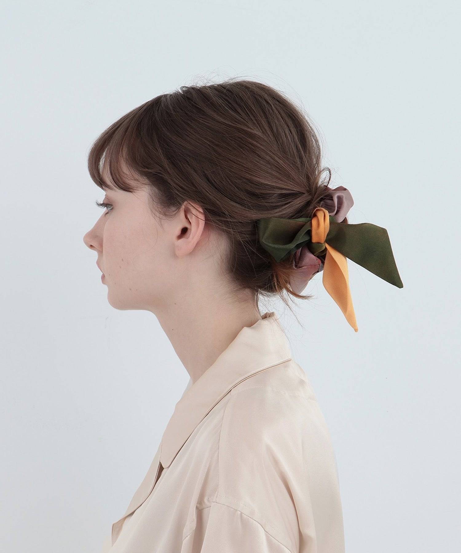 ウォータカラーシルクリボンシュシュ 2WAYタイプ ミスティレイク ミスティレイク Free