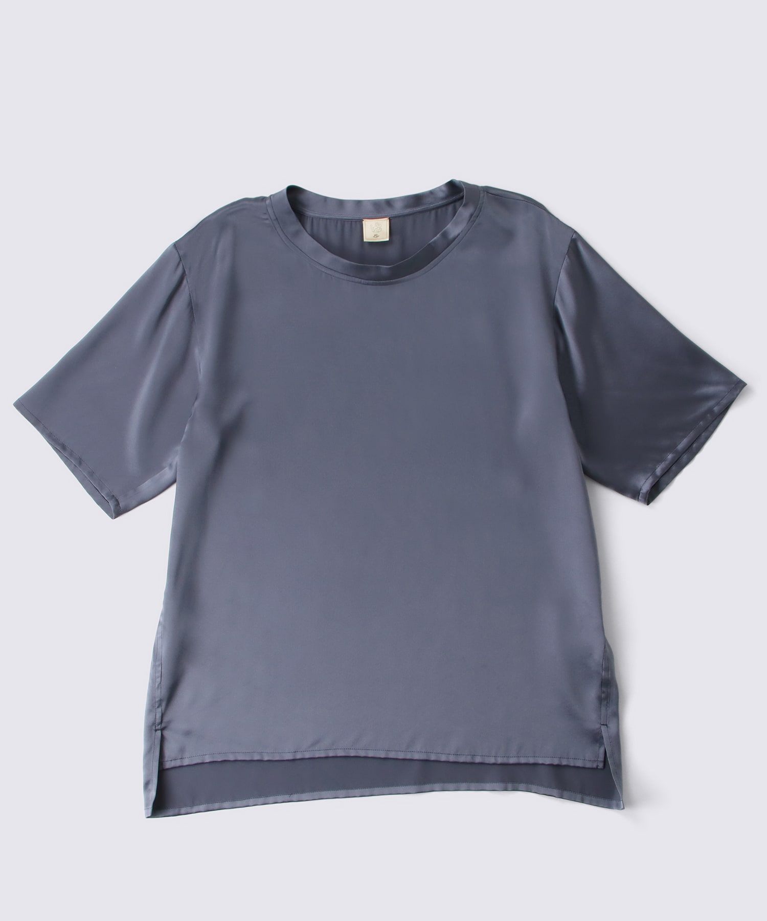 シルクサテンプルオーバー チャコールグレー チャコールグレー M