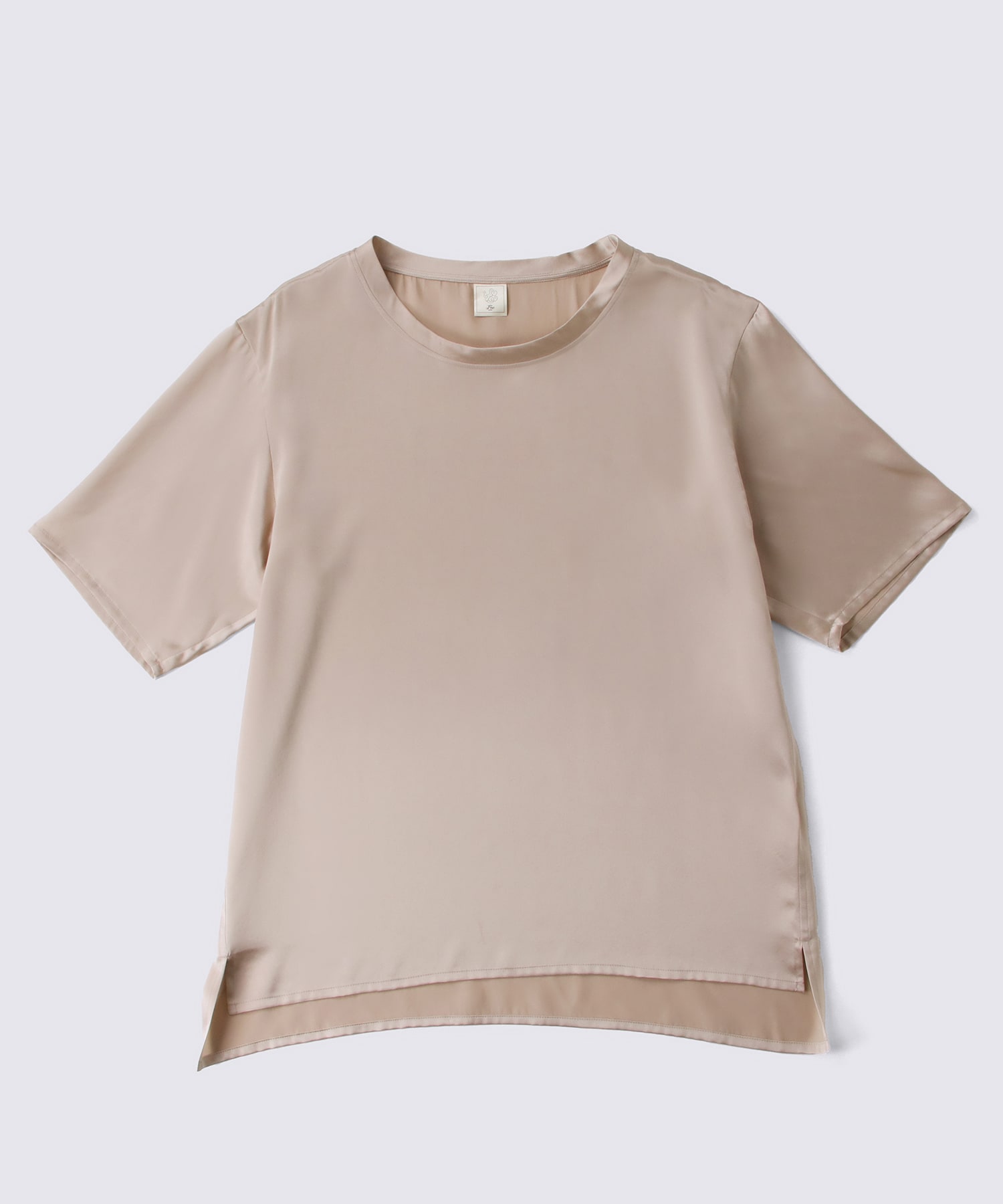 シルクサテンプルオーバー ピンクベージュ ピンクベージュ M