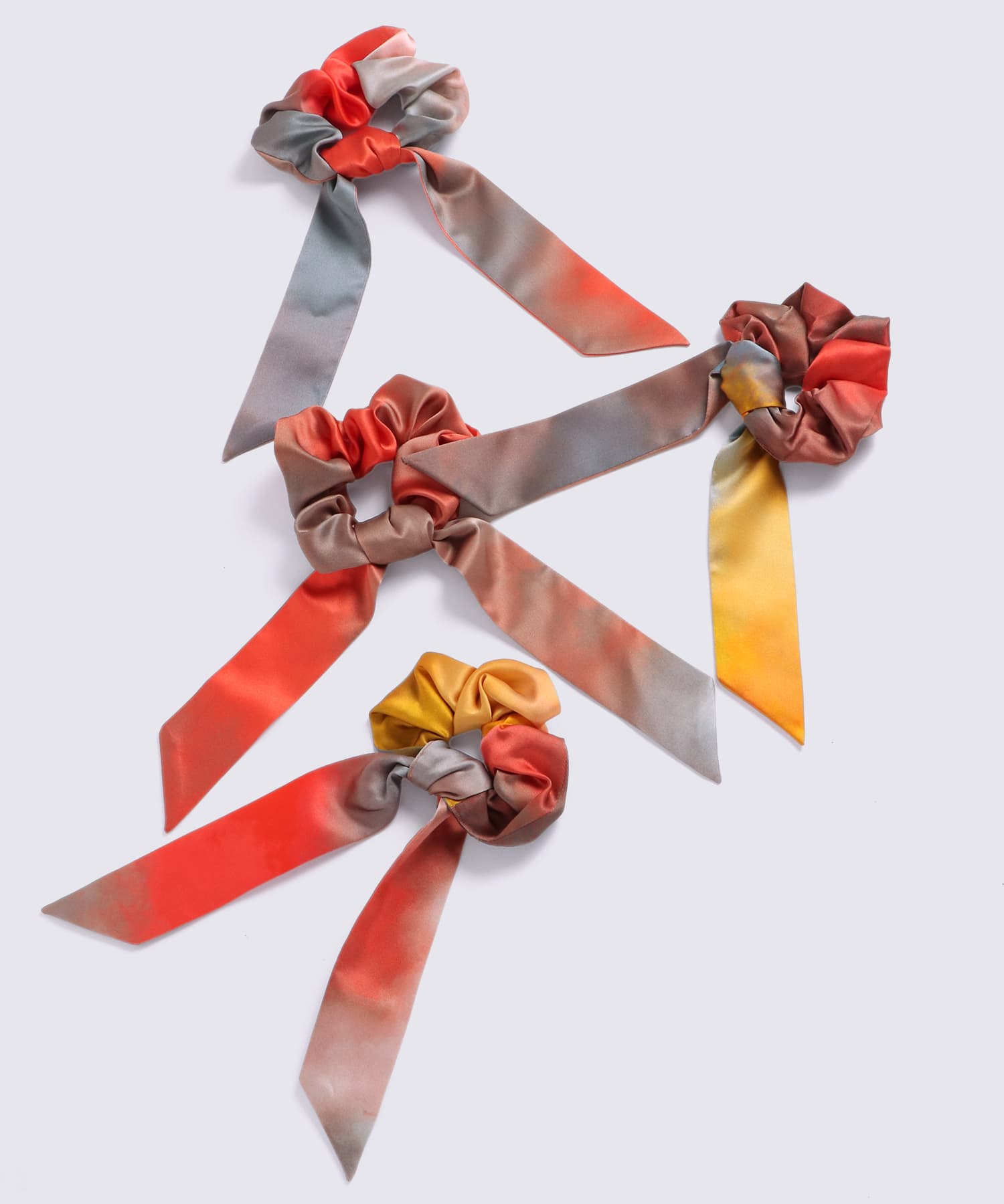 ウォータカラーシルクリボンシュシュ 2WAYタイプ イブニンググロウ イブニンググロウ Free